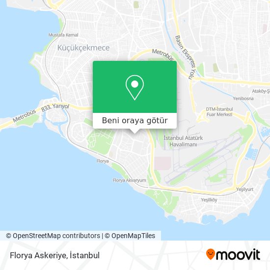 Florya Askeriye harita