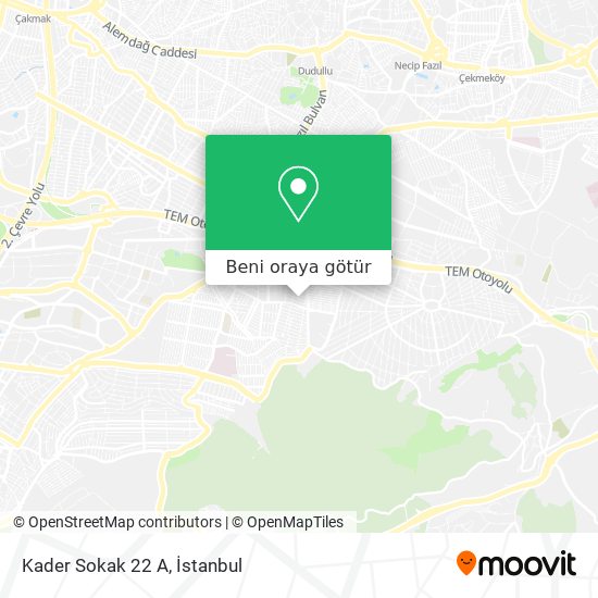 Kader Sokak 22 A harita