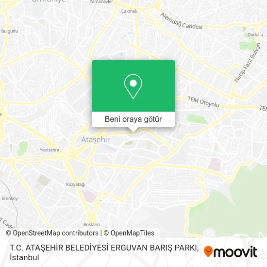 T.C. ATAŞEHİR BELEDİYESİ ERGUVAN BARIŞ PARKI harita