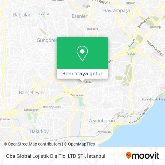 Oba Global Lojistik Dış Tic. LTD ŞTİ harita