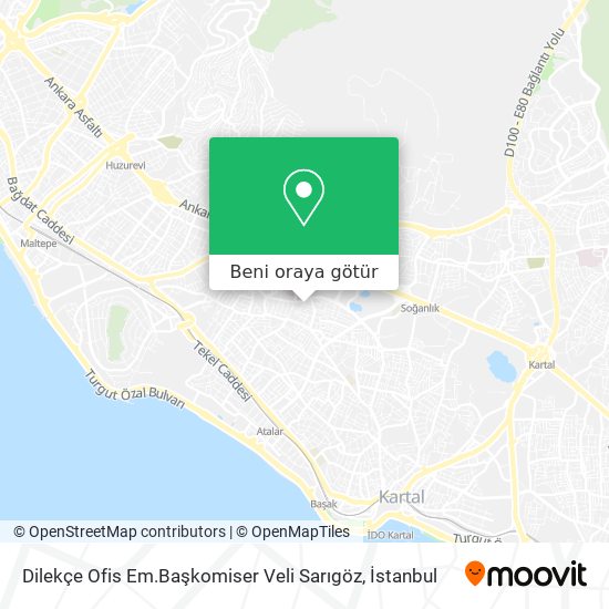 Dilekçe Ofis Em.Başkomiser Veli Sarıgöz harita