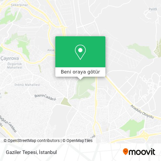 Gaziler Tepesi harita
