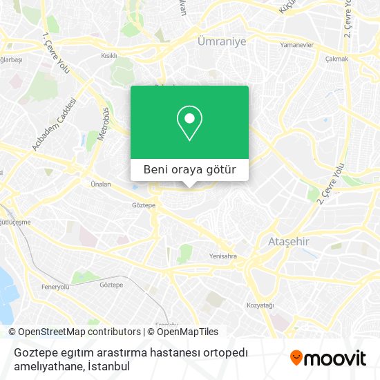 Goztepe egıtım arastırma hastanesı ortopedı amelıyathane harita