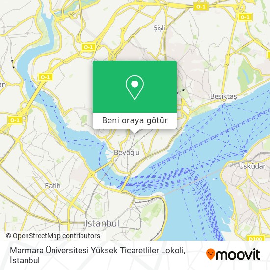 Marmara Üniversitesi Yüksek Ticaretliler Lokoli harita