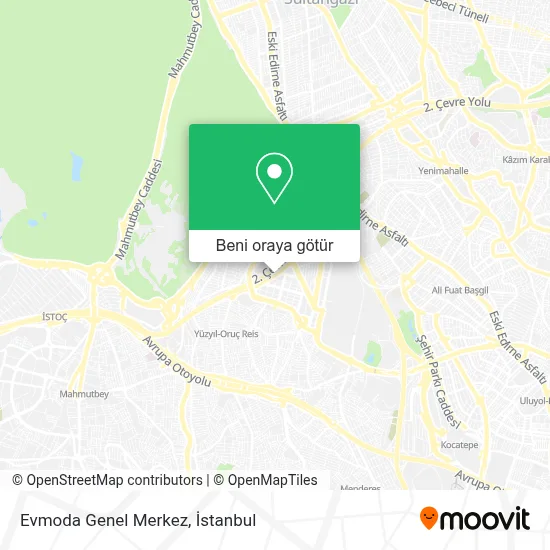 Evmoda Genel Merkez harita