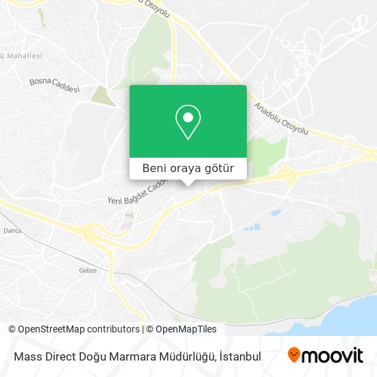 Mass Direct Doğu Marmara Müdürlüğü harita
