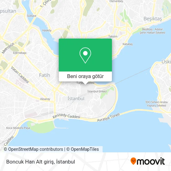 Boncuk Han Alt giriş harita