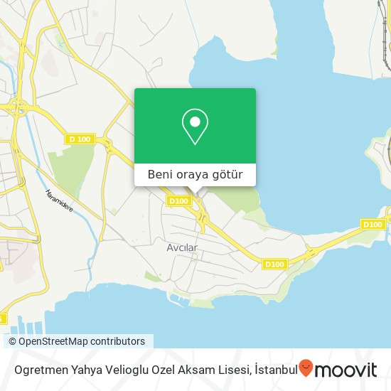 Ogretmen Yahya Velioglu Ozel Aksam Lisesi harita