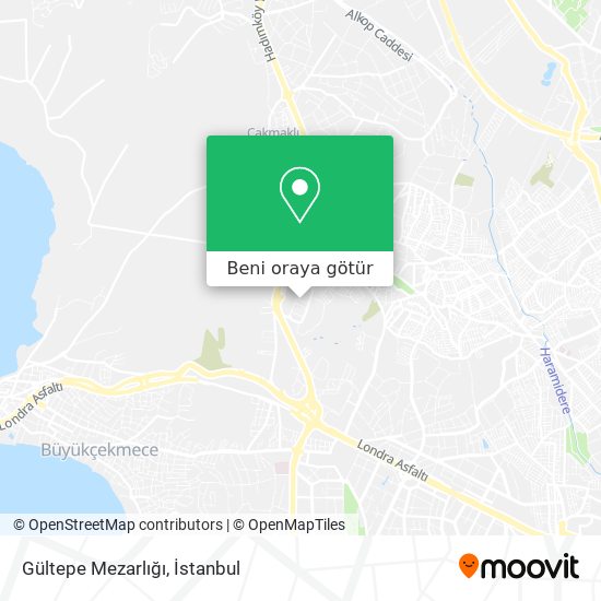 Gültepe Mezarlığı harita