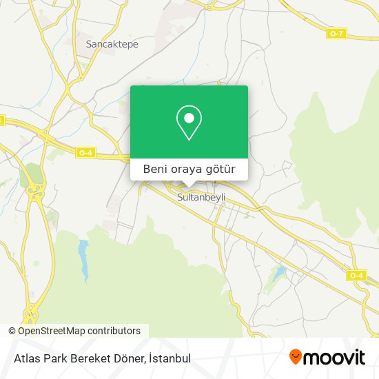 Atlas Park Bereket Döner harita