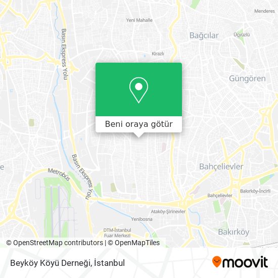 Beyköy Köyü Derneği harita