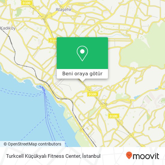 Turkcell Küçükyalı Fitness Center harita