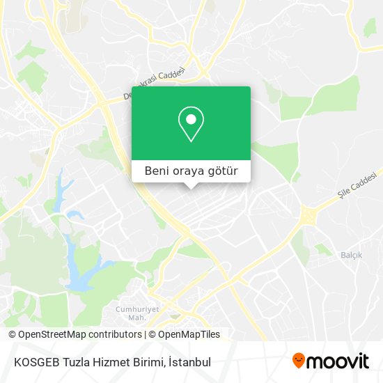 KOSGEB Tuzla Hizmet Birimi harita