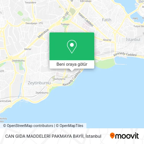 CAN GIDA MADDELERİ PAKMAYA BAYİİ harita