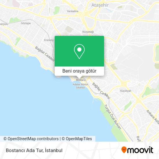 Bostancı Ada Tur harita