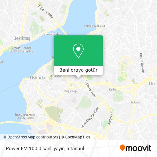 Power FM 100.0 canlı yayın harita