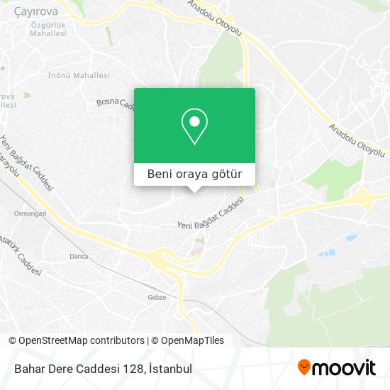 Bahar Dere Caddesi 128 harita