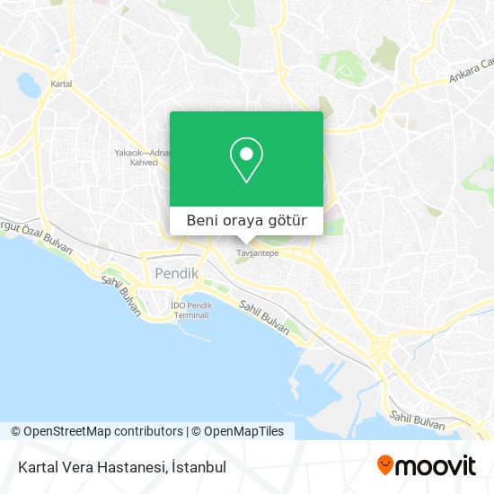 Kartal Vera Hastanesi harita