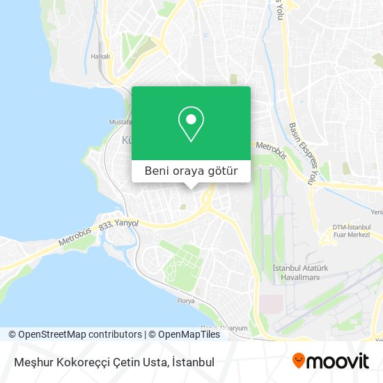 Meşhur Kokoreççi Çetin Usta harita