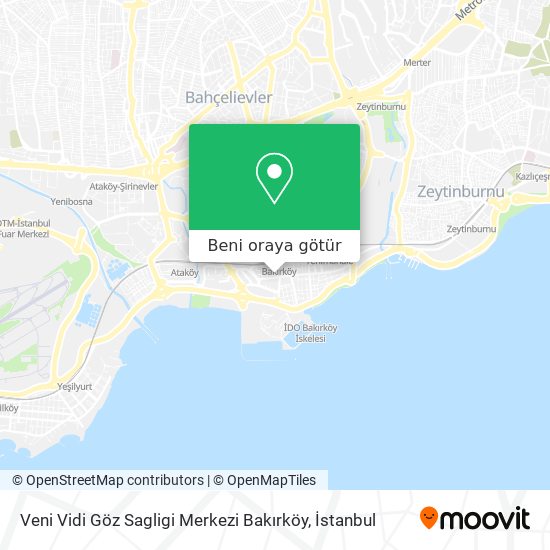 Veni Vidi Göz Sagligi Merkezi Bakırköy harita