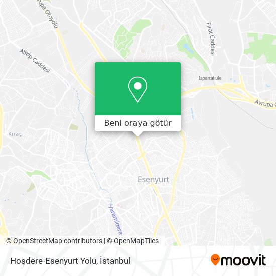 Hoşdere-Esenyurt Yolu harita