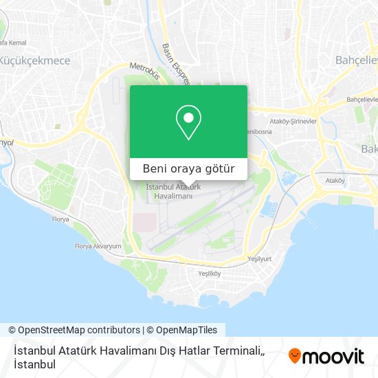 İstanbul Atatürk Havalimanı Dış Hatlar Terminali, harita