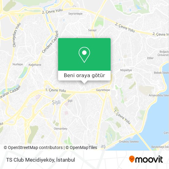 TS Club Mecidiyeköy harita
