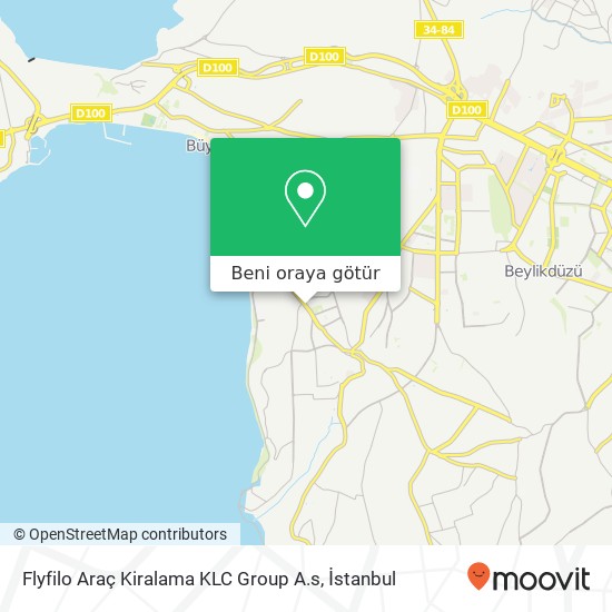 Flyfilo Araç Kiralama KLC Group A.s harita