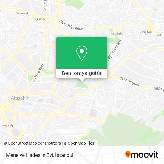 Mene ve Hades'in Evi harita