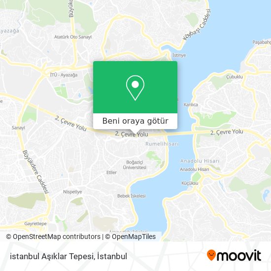 istanbul Aşıklar Tepesi harita