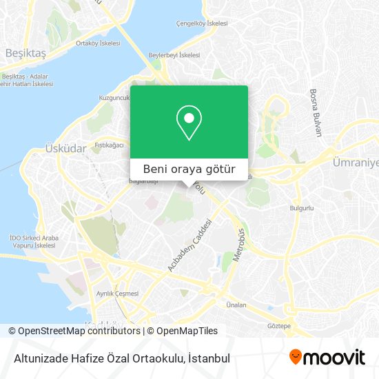Altunizade Hafize Özal Ortaokulu harita