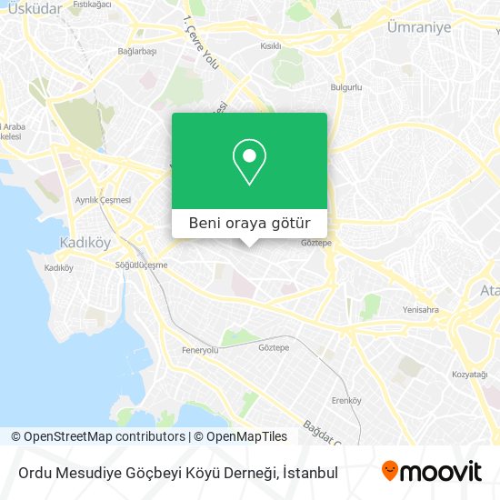 Ordu Mesudiye Göçbeyi Köyü Derneği harita