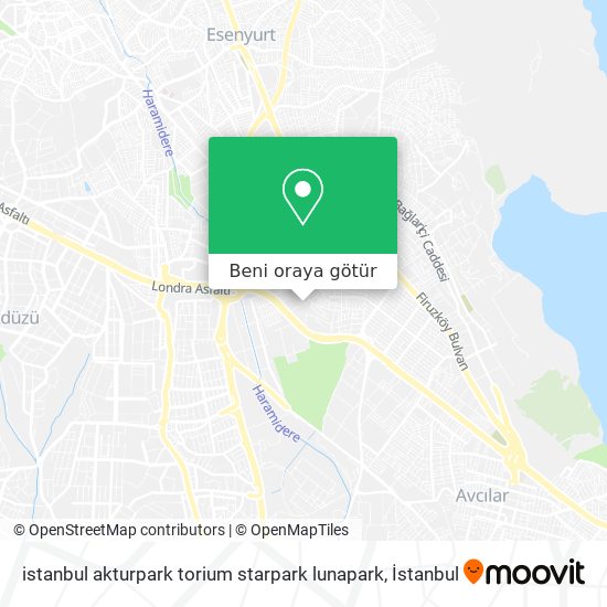 istanbul akturpark torium starpark lunapark harita