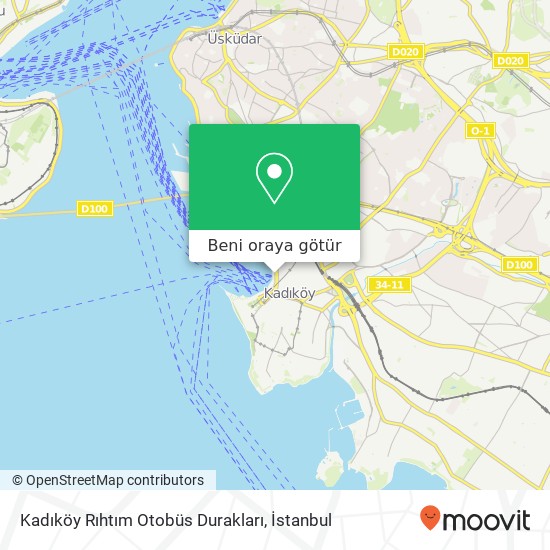Kadıköy Rıhtım Otobüs Durakları harita