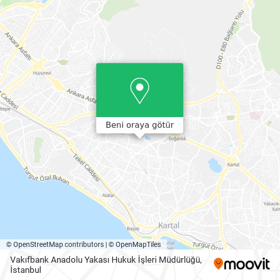 Vakıfbank Anadolu Yakası Hukuk İşleri Müdürlüğü harita
