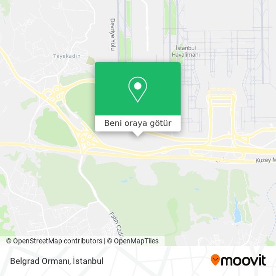 Belgrad Ormanı harita