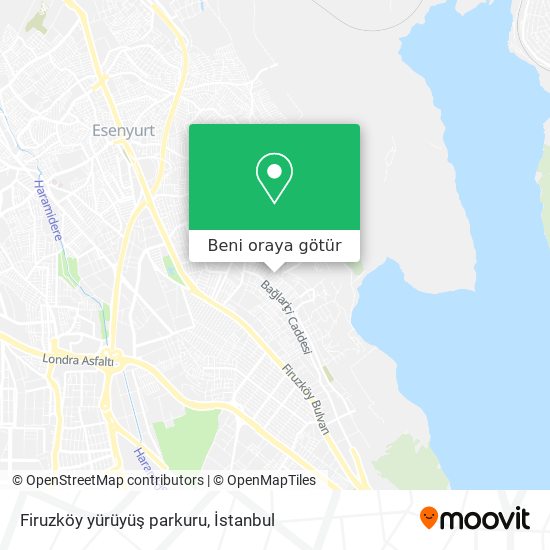 Firuzköy yürüyüş parkuru harita