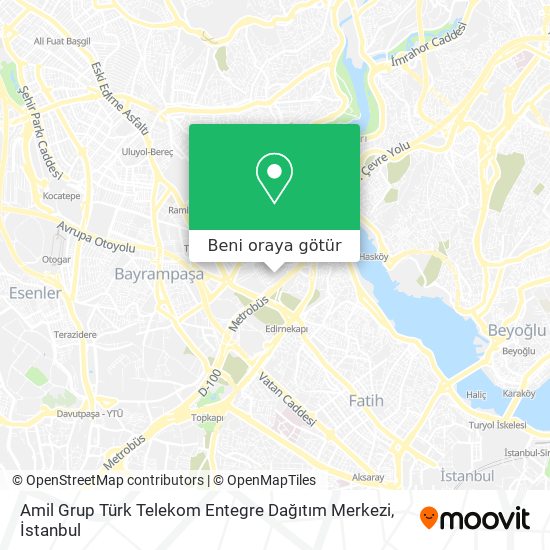 Amil Grup Türk Telekom Entegre Dağıtım Merkezi harita