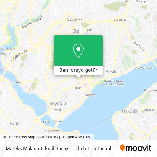 Mateks Makina Tekstil Sanayi Tic.ltd.sti. harita
