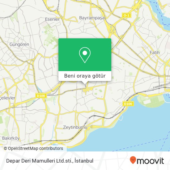 Depar Deri Mamulleri Ltd.sti. harita