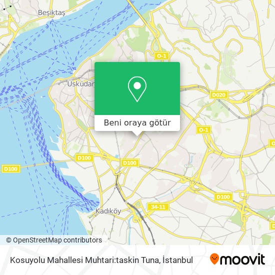 Kosuyolu Mahallesi Muhtari:taskin Tuna harita