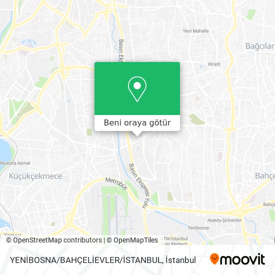 YENİBOSNA / BAHÇELİEVLER / İSTANBUL harita