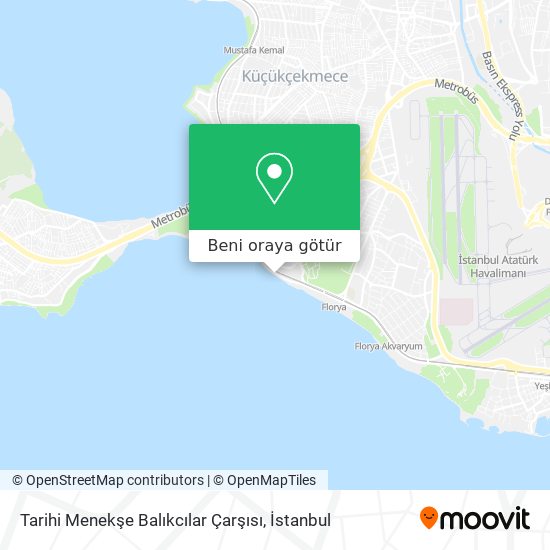 Tarihi Menekşe Balıkcılar Çarşısı harita