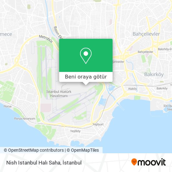 Nish Istanbul Halı Saha harita
