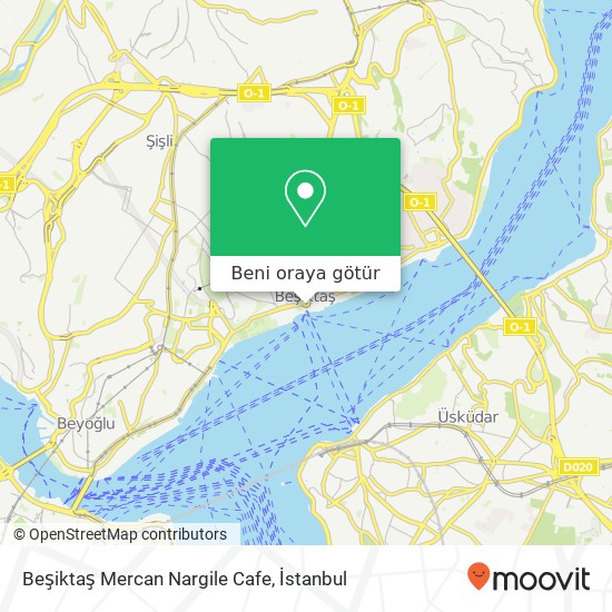 Beşiktaş Mercan Nargile Cafe harita