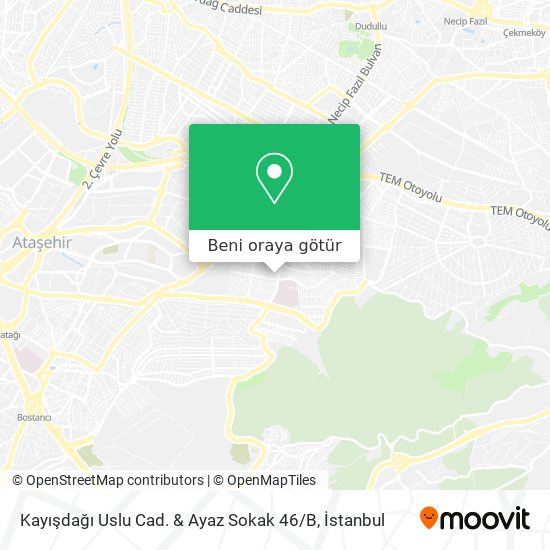 Kayışdağı Uslu Cad. & Ayaz Sokak 46 / B harita