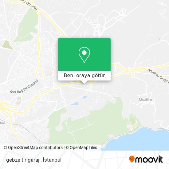 gebze tır garajı harita