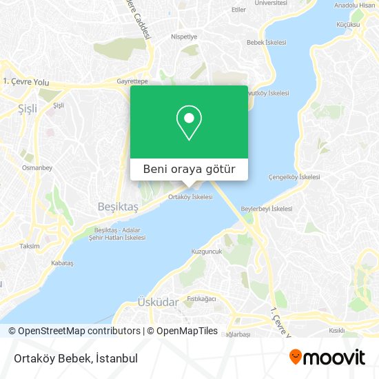 Ortaköy Bebek harita