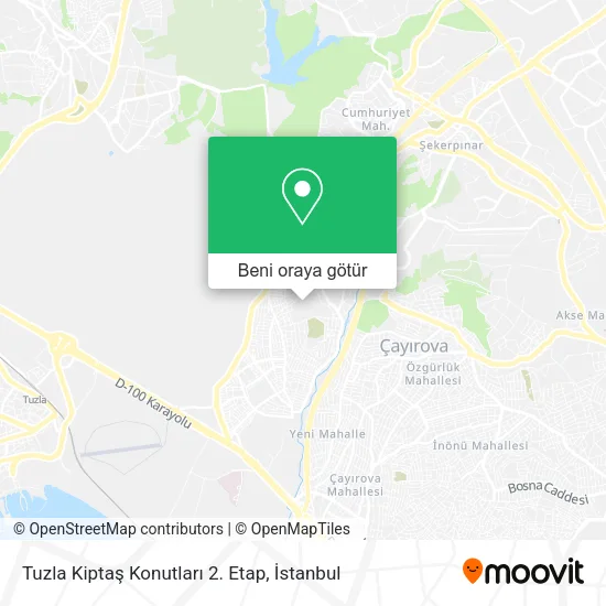 Tuzla Kiptaş Konutları 2. Etap harita
