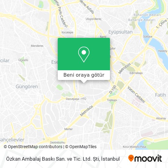 Özkan Ambalaj Baskı San. ve Tic. Ltd. Şti harita